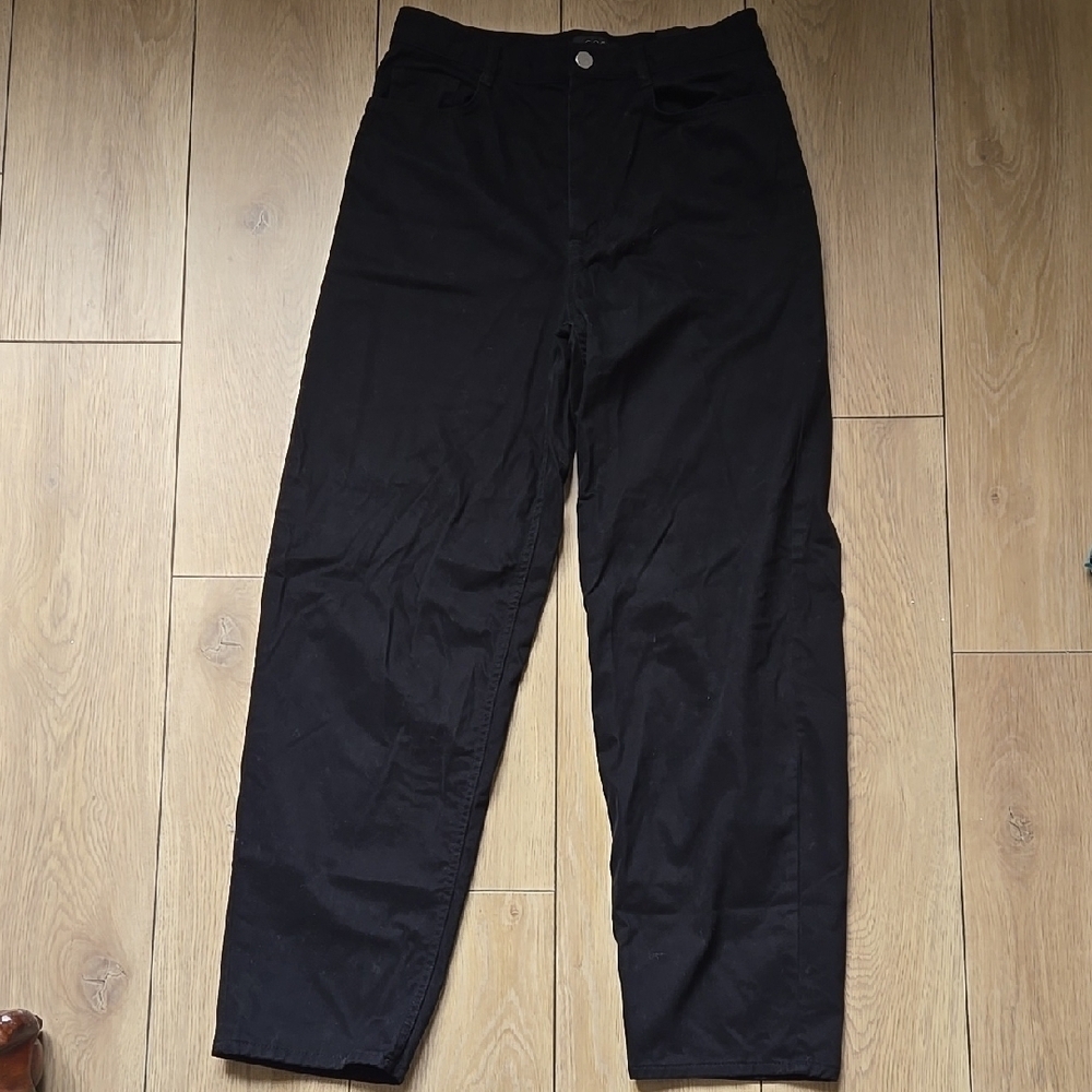 COS High Rise Tapered Relaxed Fit Black Pants Size 6
